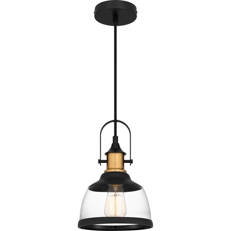 Quoizel Warnock 1-Light Matte Black Mini Pendant QPP5639MBK